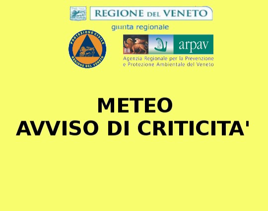 Meteo Avviso Criticità Giallo